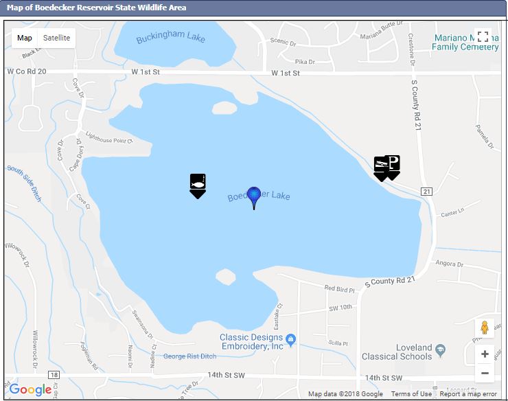 Boedecker Reservoir Map