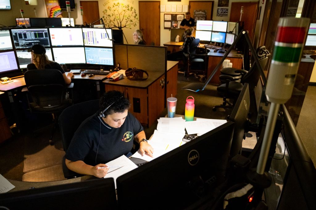 consoles in Communications center