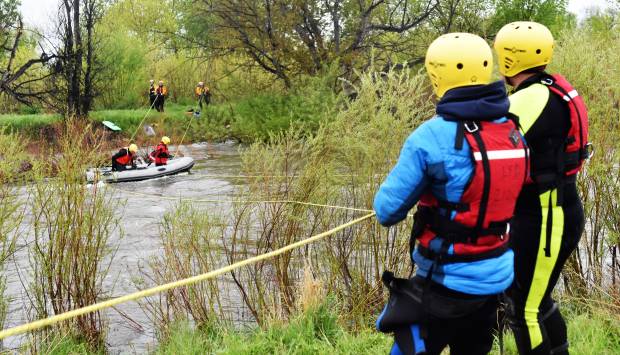 Water training exercise, Larimer County Sheriff's Office Emergency Services