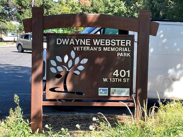 Dwayne Webster Park Sign