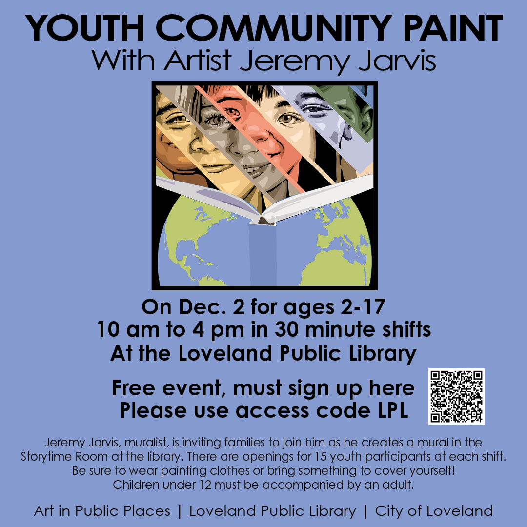 youth community paint at the loveland public library