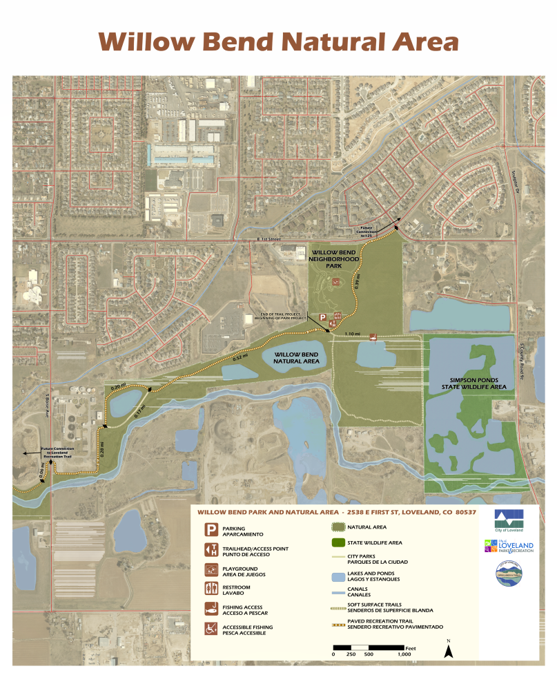 Willow Bend Natural Area Map