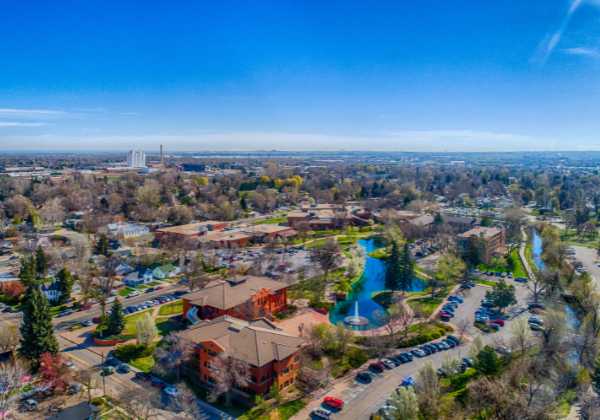 An aerial photograph of the City of Loveland.