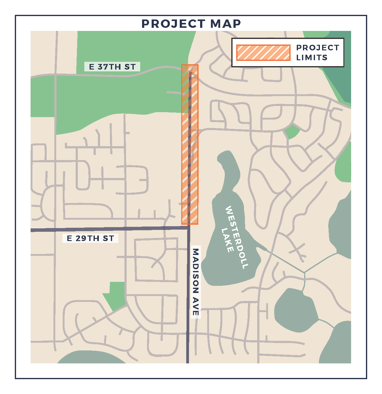 An image of the Madison Avenue project map.