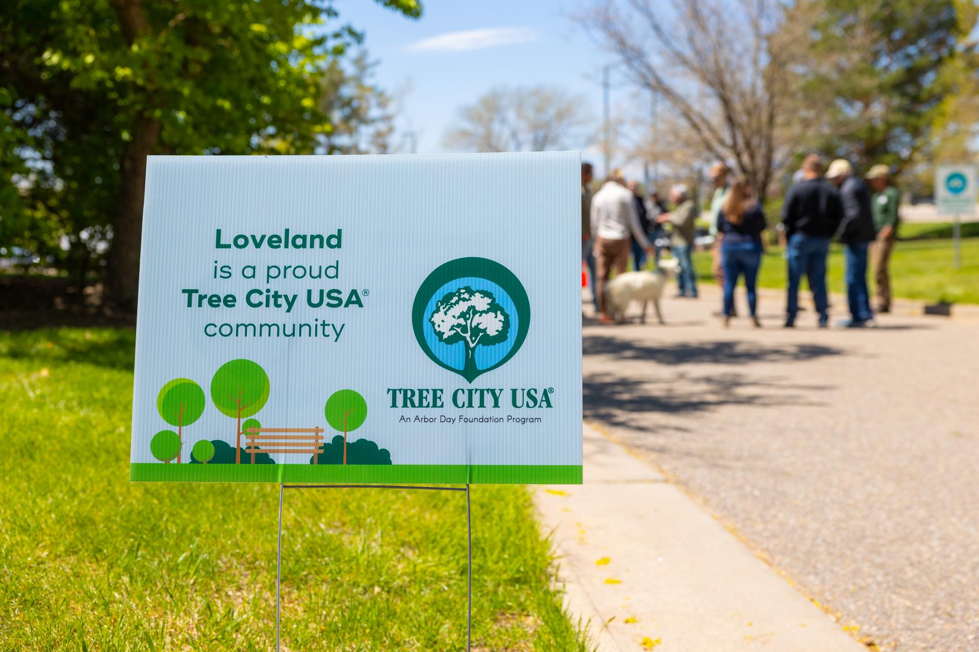 "Tree City USA An Arbor Day Foundation Program" sign