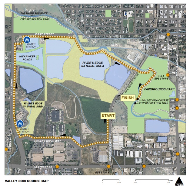 Valley 5000 Race/Walk Map