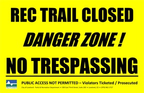 Rec Trail Closed Flood